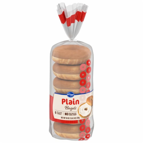 Kroger® Plain Pre-Sliced Bagels Perspective: front