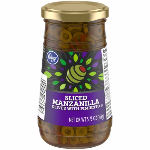 Kroger® Sliced Manzanilla Olives With Pimiento Perspective: front