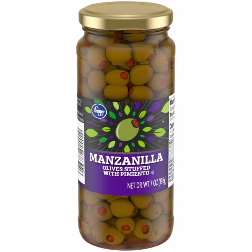 Kroger® Pimiento Stuffed Manzanilla Green Olives Perspective: front