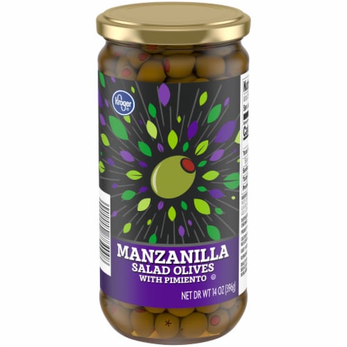 Kroger® Manzanilla Salad Olives with Pimiento Perspective: front