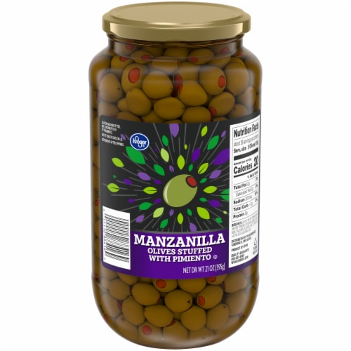 Kroger® Manzanilla Olives Stuffed with Pimiento Perspective: front