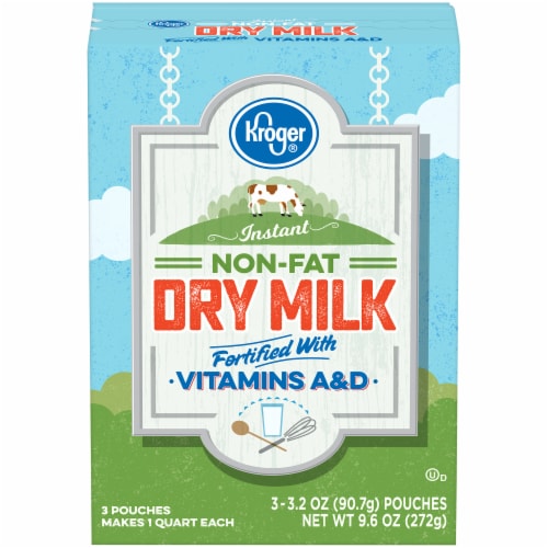 Kroger® Instant Non-Fat Dry Milk Pouches Perspective: front