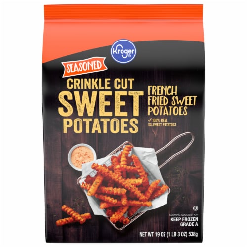 Kroger® Sweet Potato Crinkle Cut French Fries Perspective: front