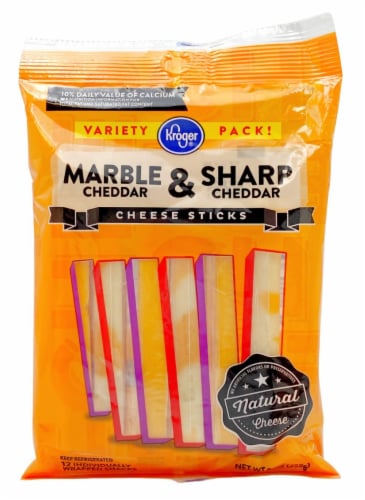 Kroger® Marble & Sharp Cheddar Cheese Sticks Perspective: front