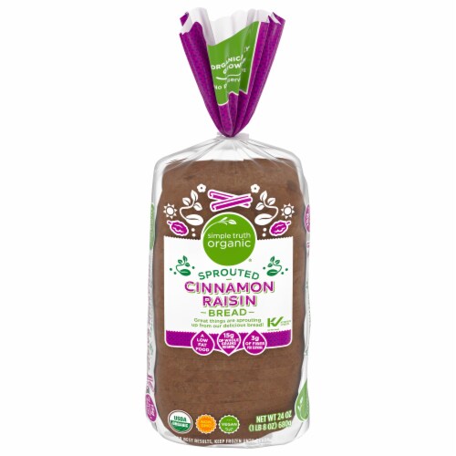 Simple Truth Organic® Sprouted Cinnamon Raisin Bread Perspective: front