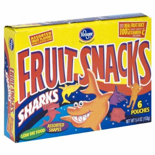Kroger® Sharks Fruit Snacks Perspective: front