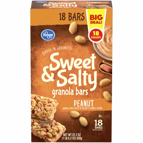 Kroger® Sweet & Salty Peanut Granola Bars Perspective: front