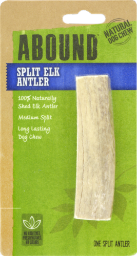 Abound™ Medium Split Elk Antler Natural Dog Chew Perspective: front