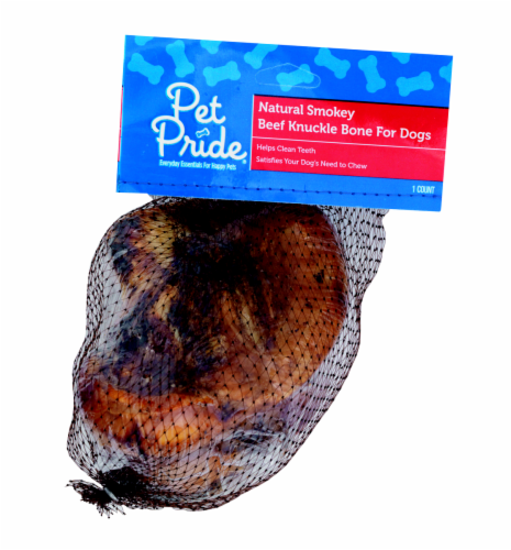 Pet Pride® Natural Smokey Beef Knuckle Bone for Dogs Perspective: front