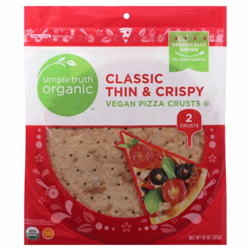 Simple Truth Organic™ Classic Thin & Crispy Vegan Pizza Crusts Perspective: front