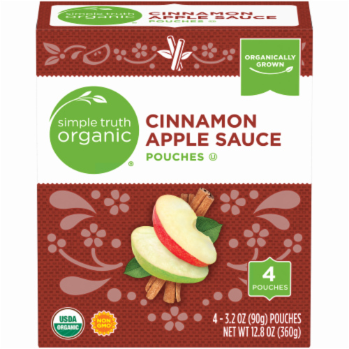Simple Truth Organic® Cinnamon Applesauce Pouches Perspective: front