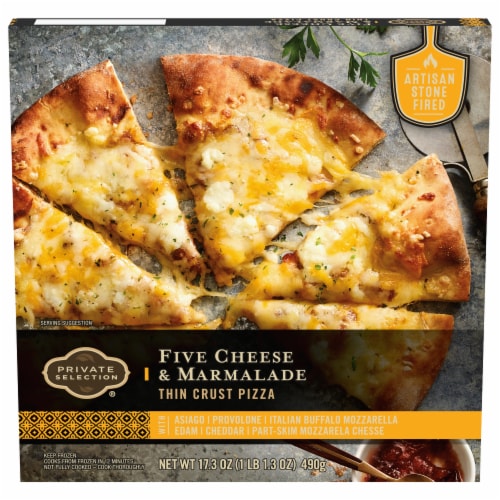 Private Selection® Five Cheese & Marmalade Thin Crust Frozen Pizza Perspective: front