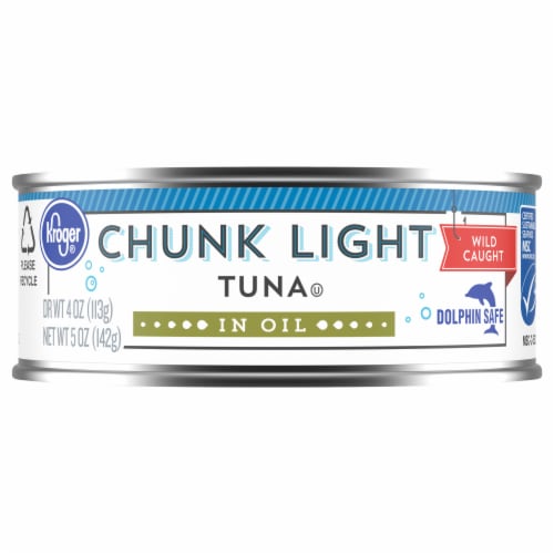 Kroger® Chunk Light Tuna in Oil Perspective: front