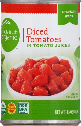 Simple Truth Organic® Diced Tomatoes in Tomato Juice Perspective: front