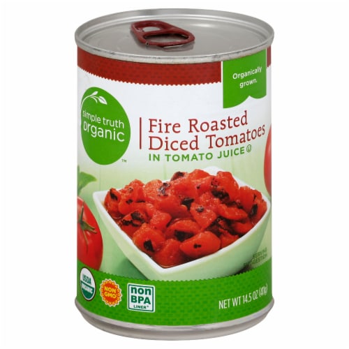 Simple Truth Organic® Fire Roasted Diced Tomatoes Perspective: front
