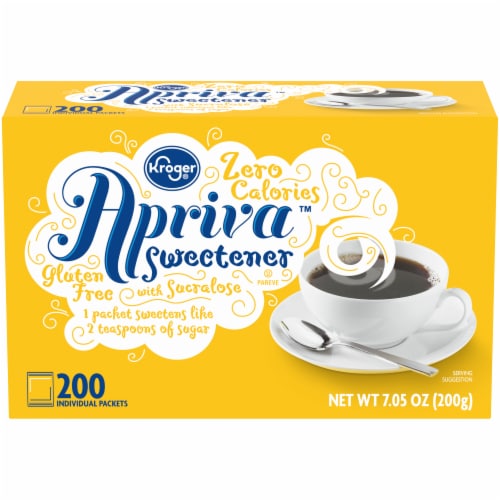 Kroger® Apriva Zero Calorie Gluten Free Sweetener with Sucralose Packets Perspective: front