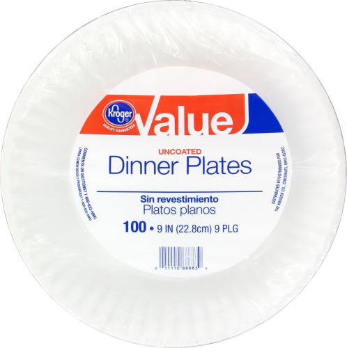 Kroger® Value Paper Plates Perspective: front