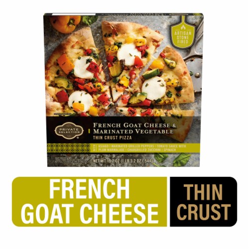 Private Selection® French Goat Cheese & Marinated Vegetable Thin Crust Frozen Pizza, 19.2 oz