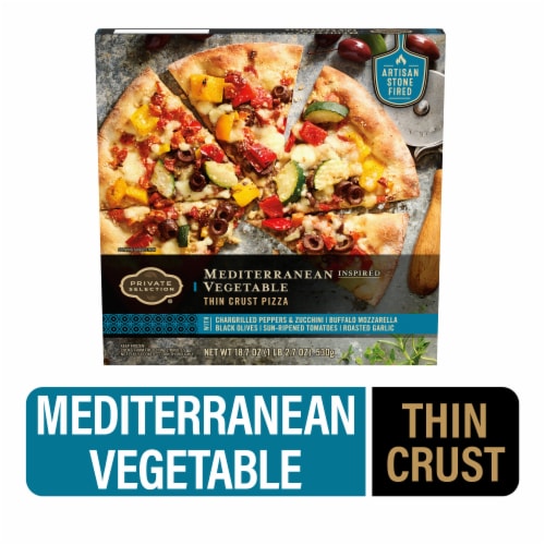 Private Selection® Mediterranean Inspired Vegetable Thin Crust Frozen  Pizza, 18.7 oz - Kroger