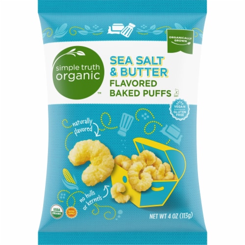 Simple Truth Organic™ Sea Salt & Butter Flavored Baked Puffs Perspective: front