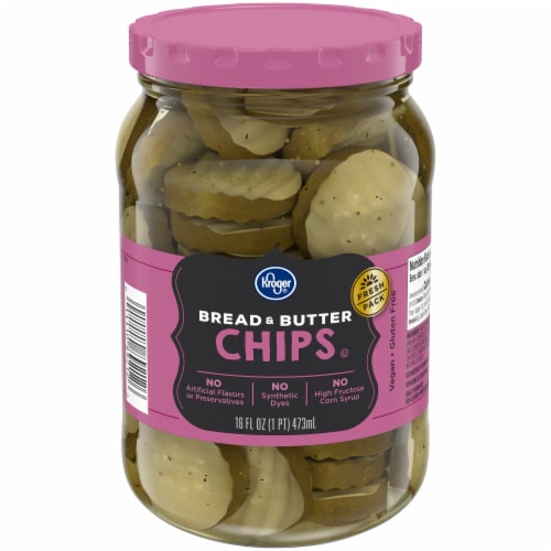 Kroger® Bread & Butter Chips Perspective: front