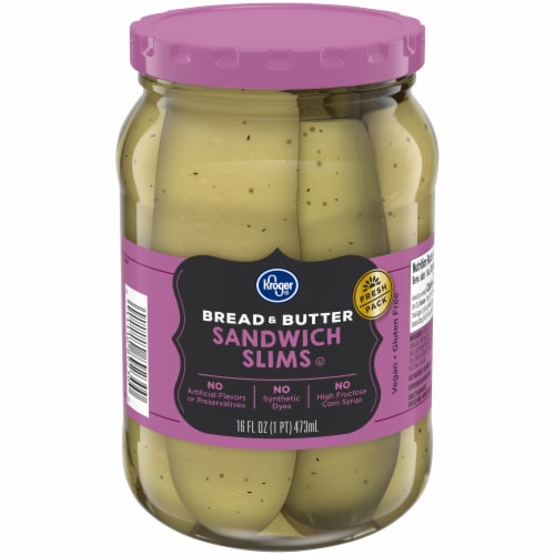 Kroger® Gluten Free Bread & Butter Pickle Sandwich Slims Perspective: front