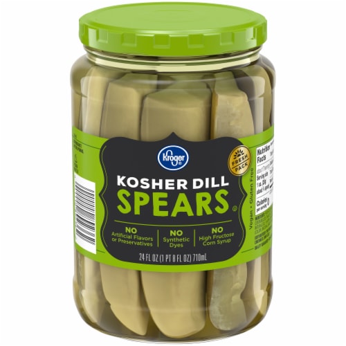Kroger® Kosher Dill Spear Pickles Perspective: front