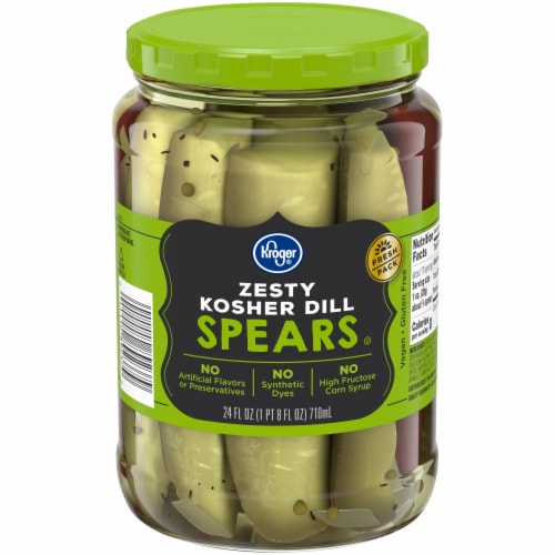 Kroger® Zesty Kosher Dill Pickle Spears Perspective: front