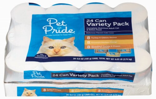 Pet Pride® Wet Cat Food Variety Pack Perspective: front