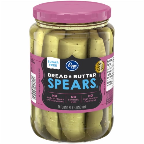 Kroger Sugar Free Bread Butter Pickle Spears 24 Fl Oz Kroger