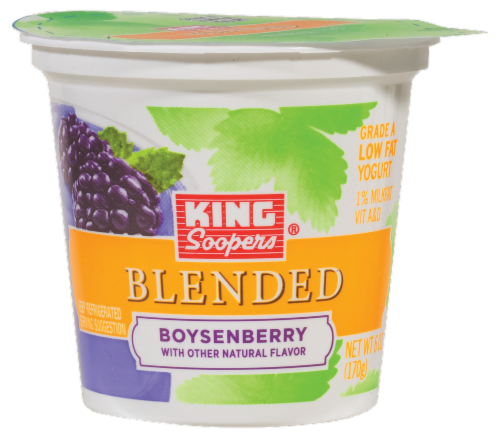 King Scooper® Blended Boysenberry Low Fat Yogurt Cup Perspective: front