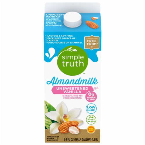 Simple Truth® Unsweetened Vanilla Almond Milk Perspective: front