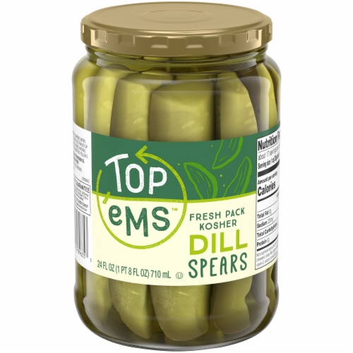 Top 'Ems Fresh Pack Kosher Dill Pickle Spears Perspective: front