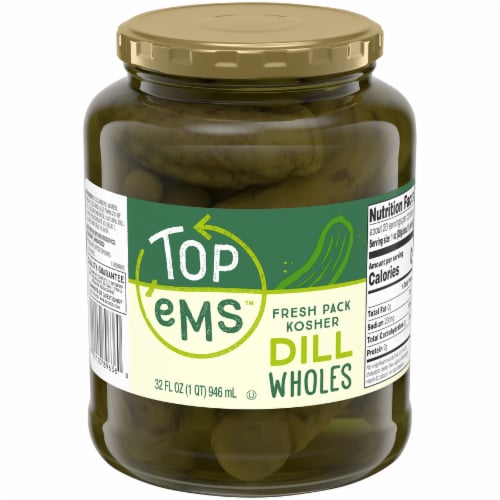 Top 'Ems Fresh Pack Whole Kosher Dill Pickles Perspective: front