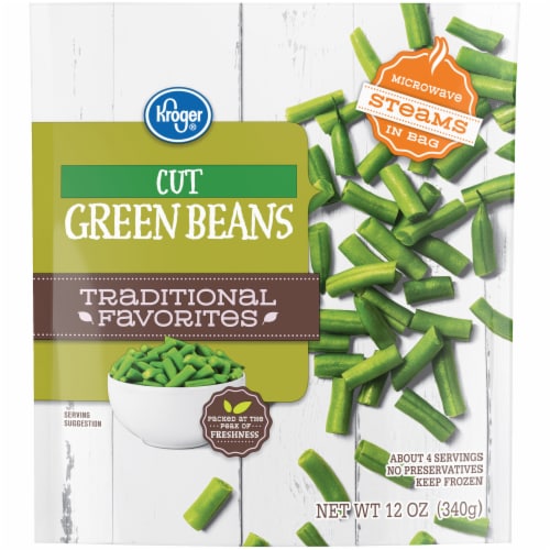 Kroger® Traditional Favorites Frozen Cut Green Beans Perspective: front