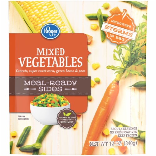 Kroger® Meal-Ready Sides Frozen Mixed Vegetables Perspective: front
