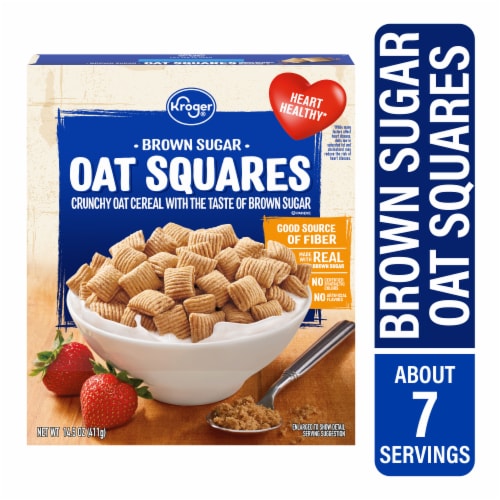 Kroger® Brown Sugar Oat Squares Cereal Perspective: front