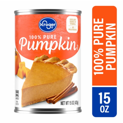 Kroger® 100% Pure Canned Pumpkin Perspective: front