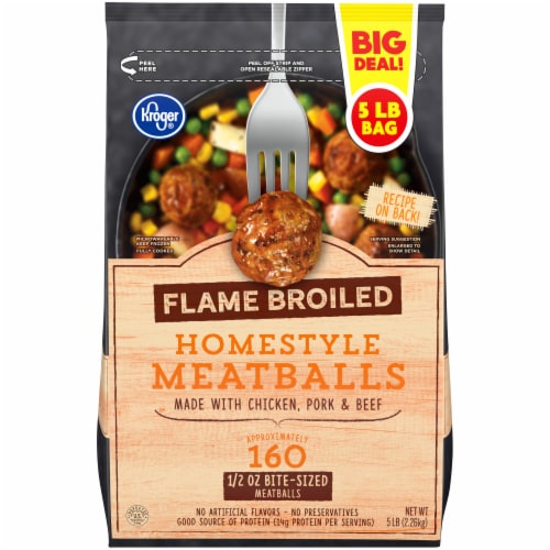 Kroger® Flame Broiled Homestyle Meatballs Perspective: front