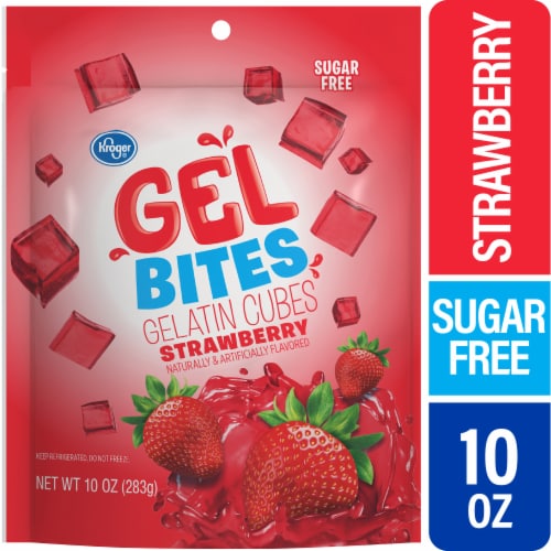 Jell-O Strawberry Sugar Free Jello Cups Gelatin Snack Value Pack, 8 Ct Cups