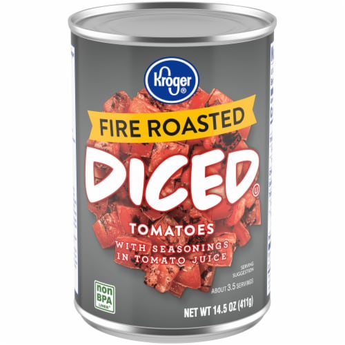 Kroger® Fire-Roasted Diced Tomatoes Perspective: front