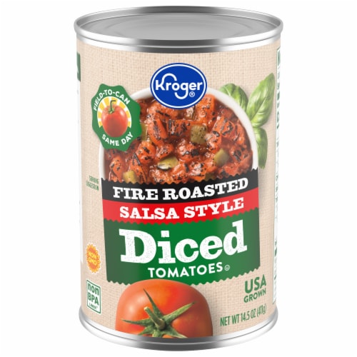 Kroger® Salsa Style Fire Roasted Diced Tomatoes Perspective: front