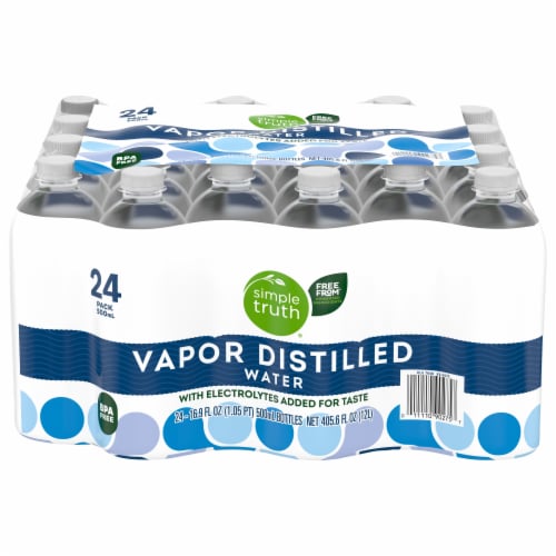 Simple Truth Vapor Distilled Water With Electrolytes 24 Bottles 16 9 Fl Oz Mariano S