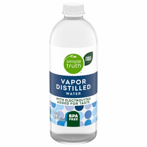 Simple Truth Vapor Distilled Electrolyte Bottled Water 16.9 fl