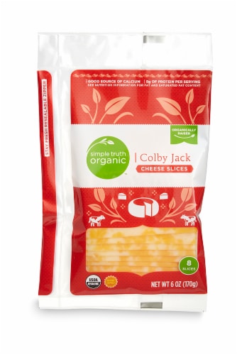 Simple Truth Organic™ Colby Jack Cheese Slices Perspective: front