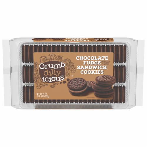 Crumbdillyicious™ Chocolate Fudge Sandwich Cookies Perspective: front