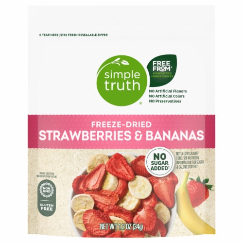 Simple Truth™ Freeze-Dried Strawberries & Bananas Perspective: front