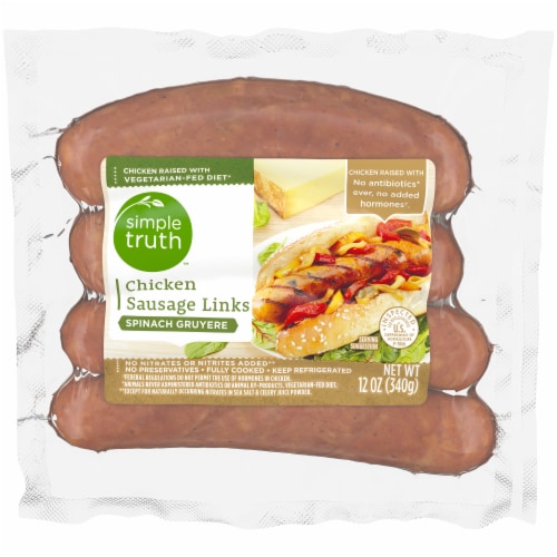 Simple Truth™ Spinach Gruyere Chicken Sausage Links Perspective: front