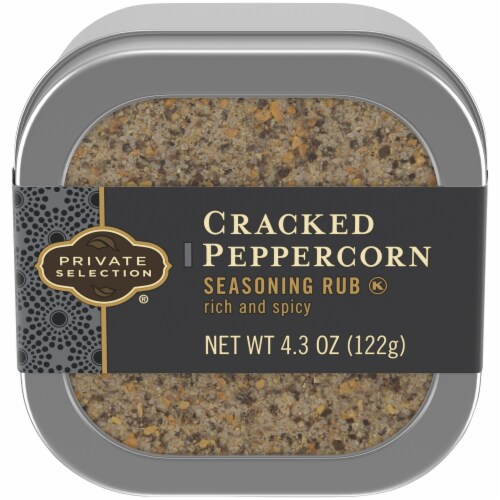 Private Selection® Cracked Peppercorn Seasoning Rub Perspective: front