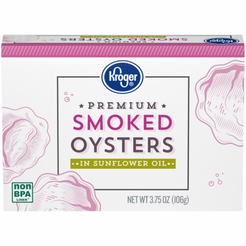 Kroger® Premium Smoked Oysters in Sunflower Oil Perspective: front